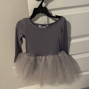 Elegant Gray Kids Dress with Tulle Skirt